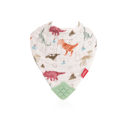 100% Natural Cotton Muslin Teething Bib - Image 4