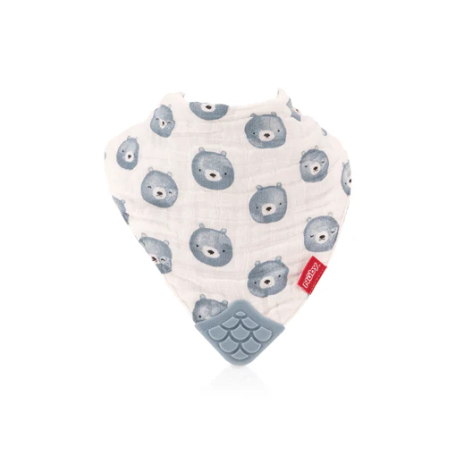 100% Natural Cotton Muslin Teething Bib - Image 5