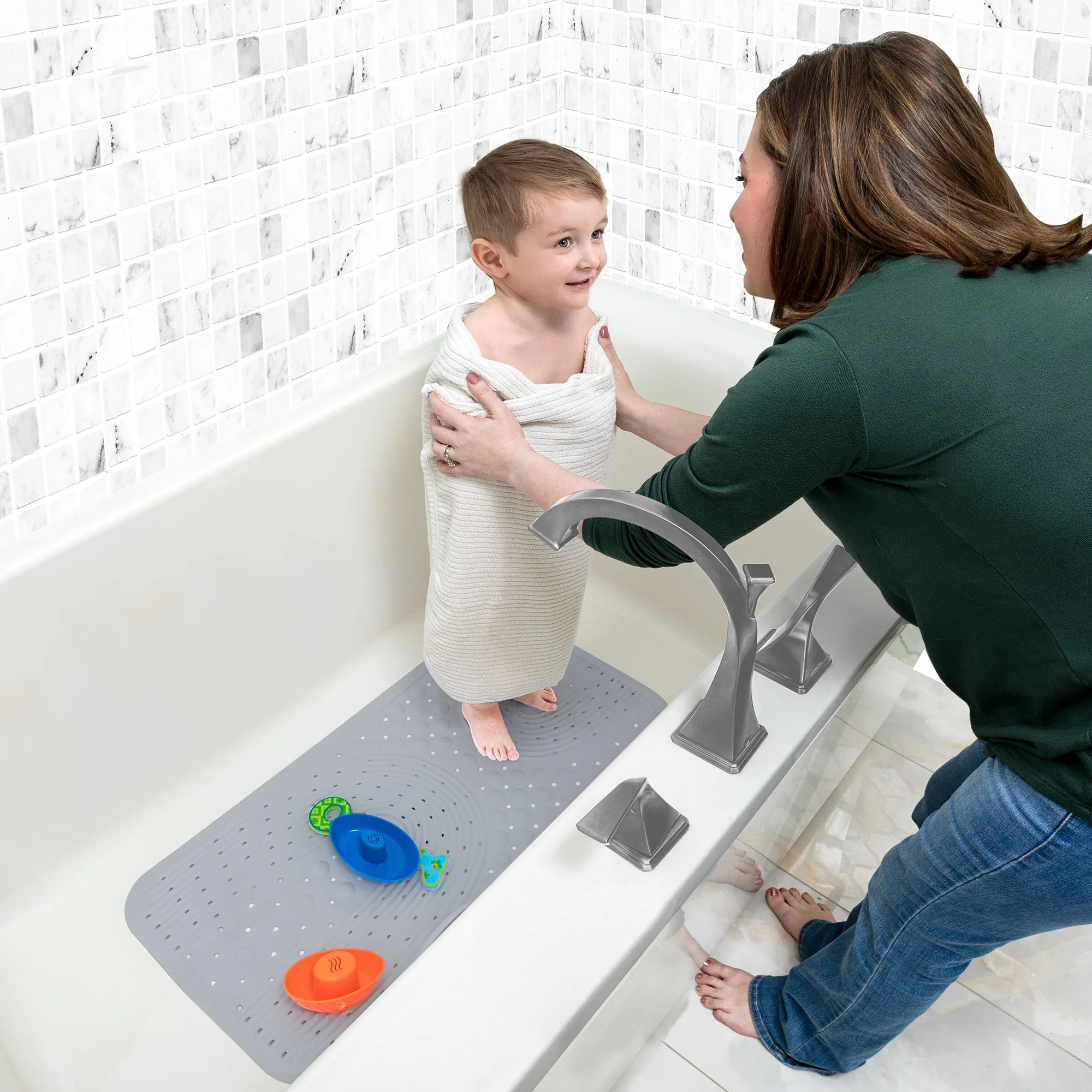 Cushioned Bath Mat | White - Image 4