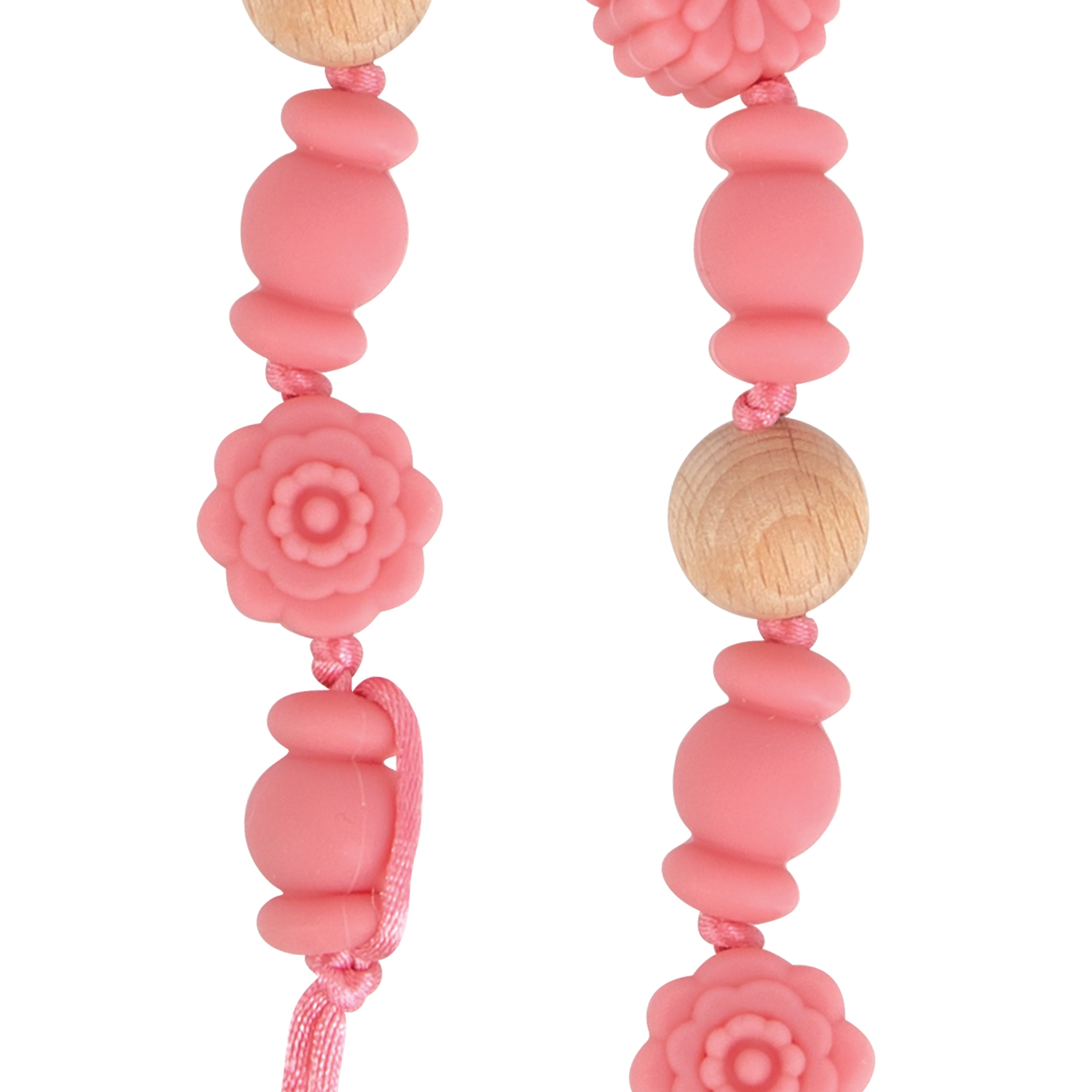 Silicone and Wood Beaded Pacifier Clip - Image 11