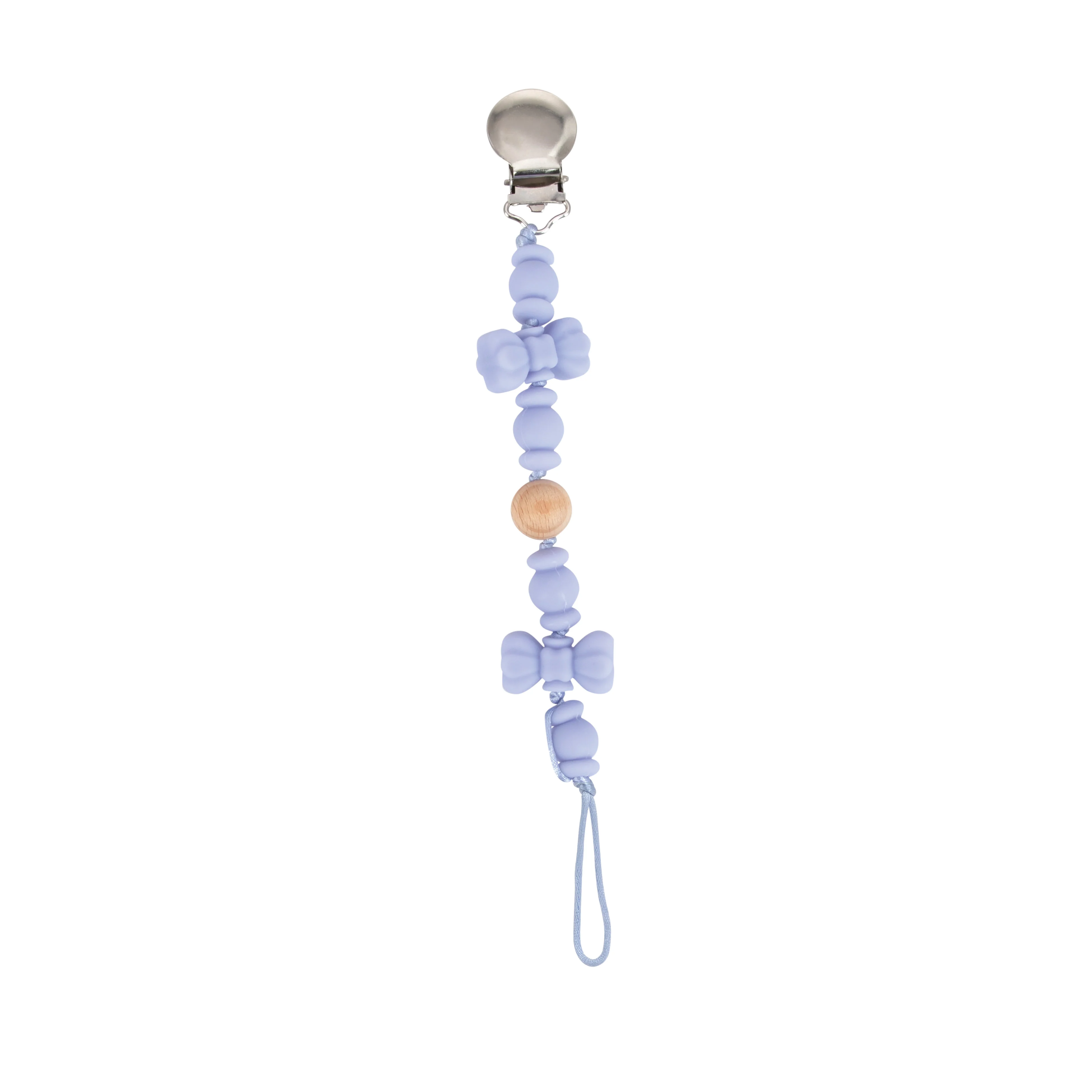 Silicone and Wood Beaded Pacifier Clip - Image 6