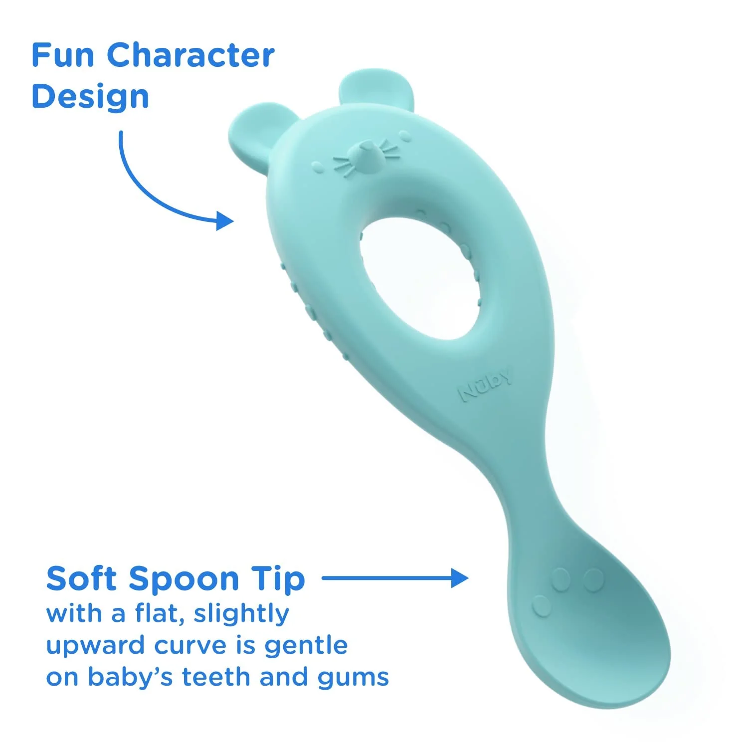 Silicone Easy Grip Spoons (2 Pack) - Image 3